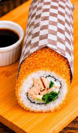 Hand roll en panko de la carta